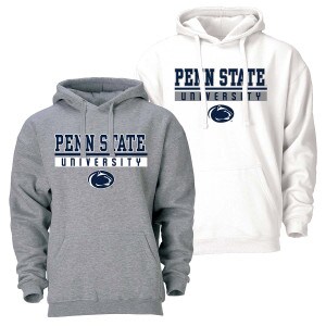 gray & white hooded PSU sweatshirts image